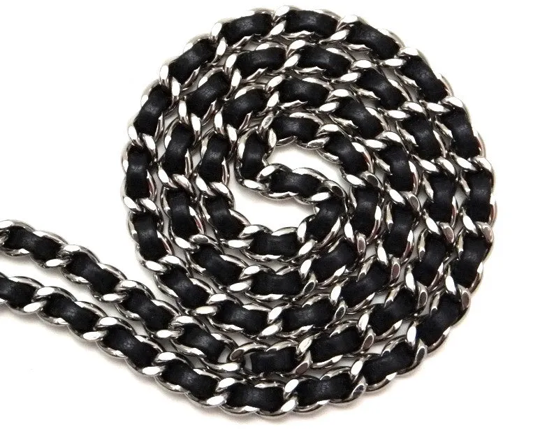 Authentic Chanel Black Wallet On Chain (WOC)