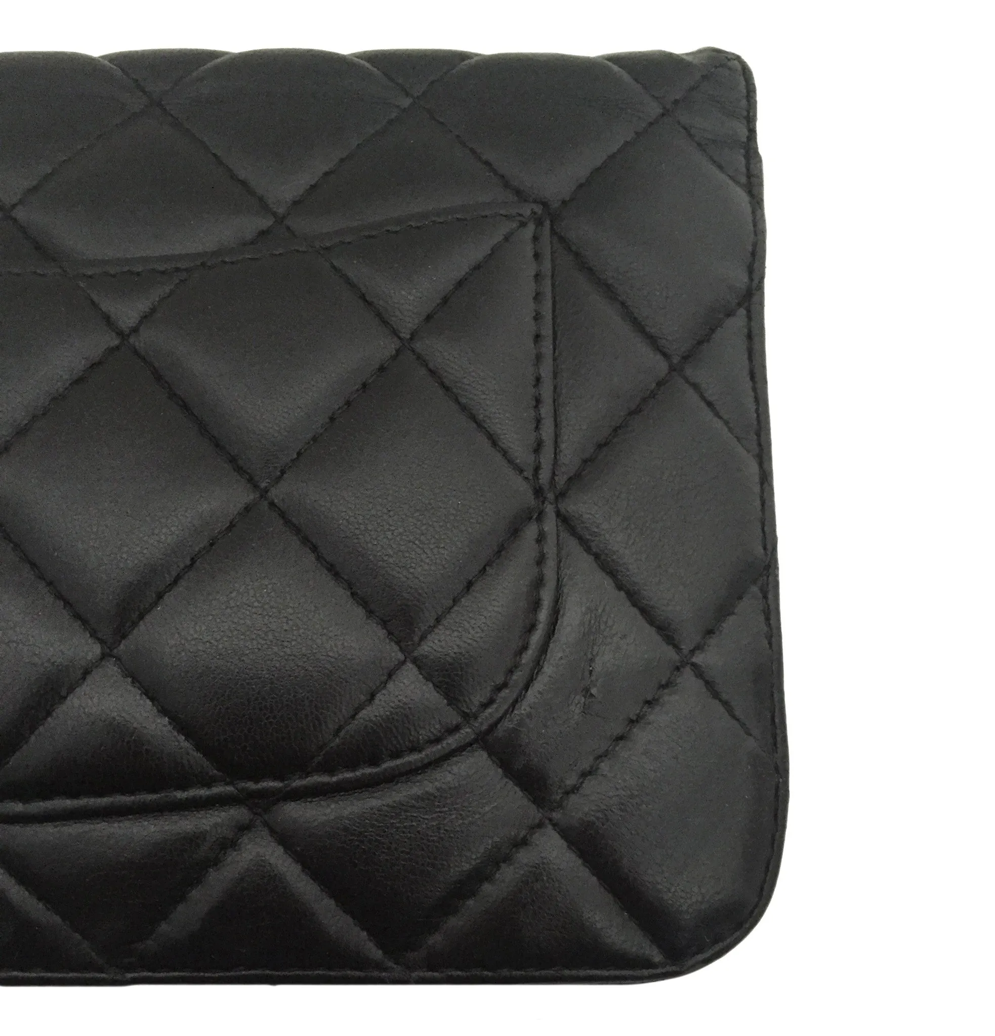 Authentic Chanel Black Wallet On Chain (WOC)