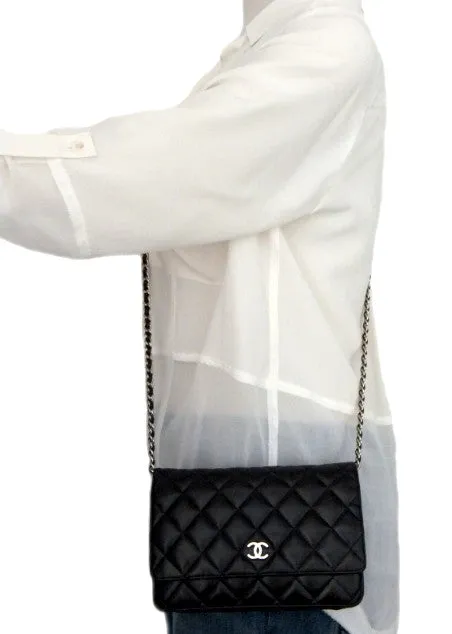 Authentic Chanel Black Wallet On Chain (WOC)