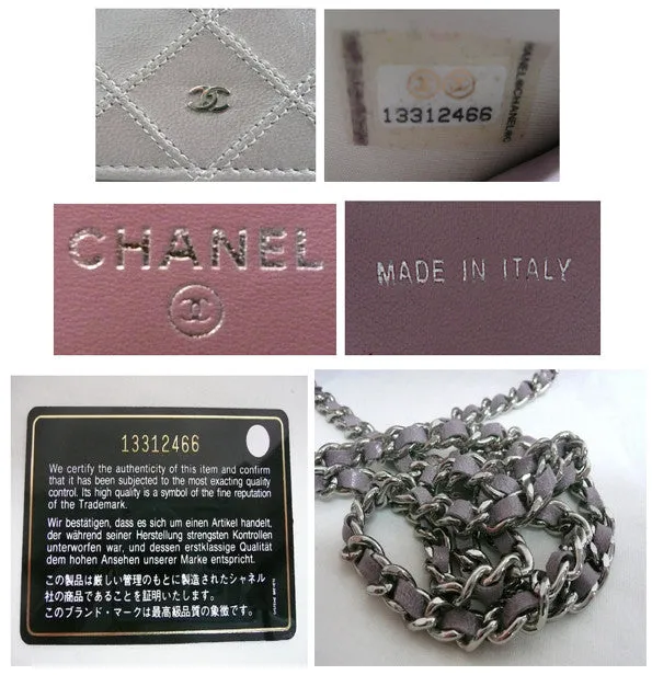 Authentic Chanel Lilac Quilted Wallet On Chain (WOC) Handbag