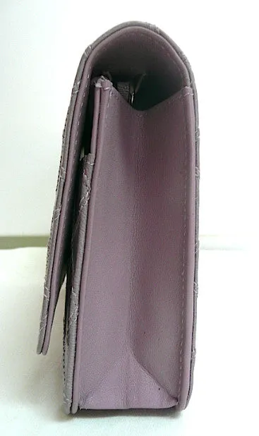Authentic Chanel Lilac Quilted Wallet On Chain (WOC) Handbag