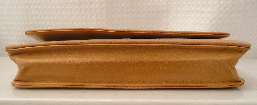 Authentic Chanel Tan Caviar Wallet On Chain (WOC) Handbag