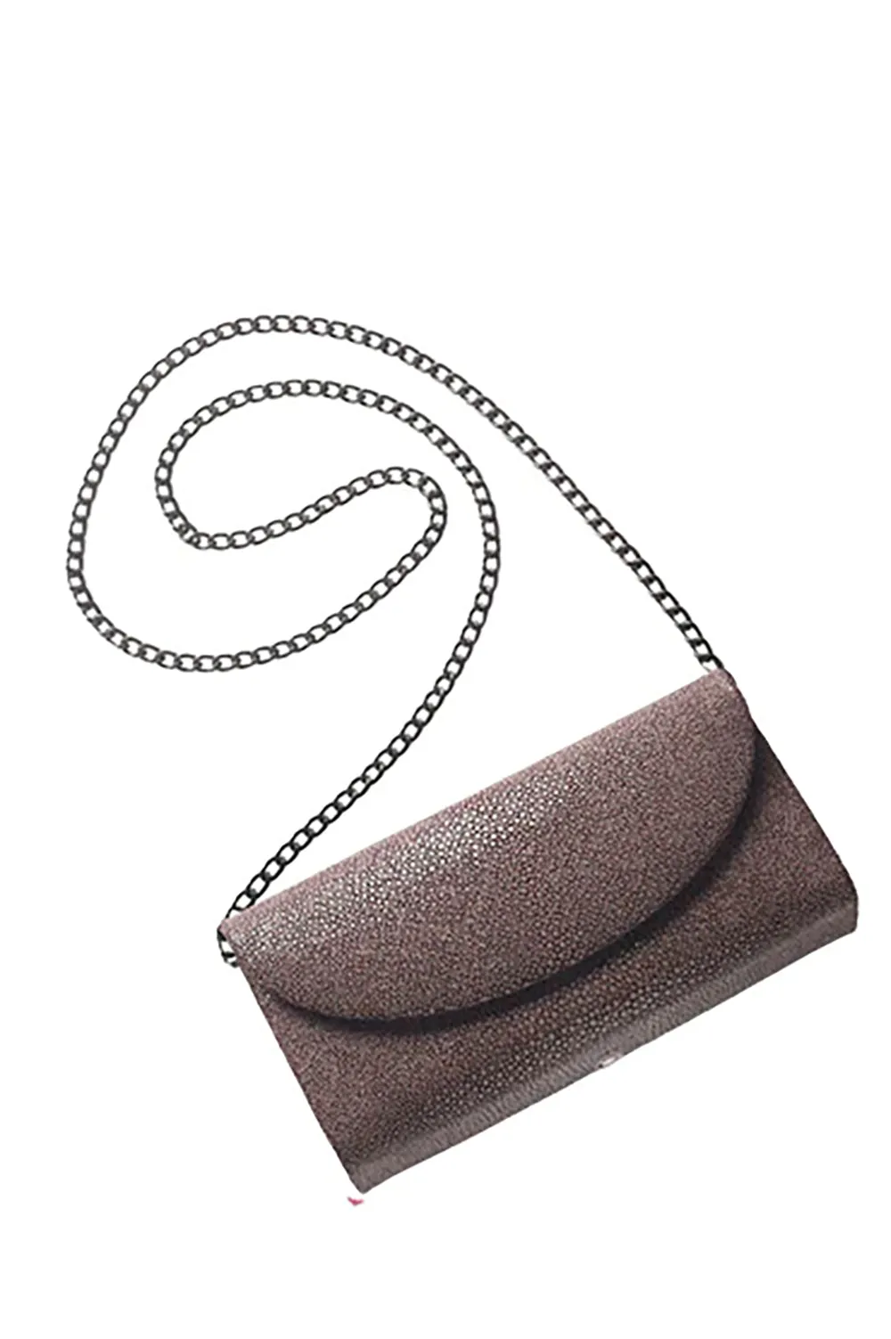 Baby Grande Stingray Clutch in Chocolate
