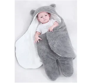 baby sleeping bag Hooded Flannel Swaddling Blanket