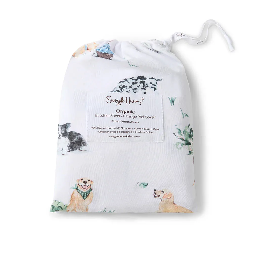 Bassinet Sheet / Change Pad Cover - Dog Park