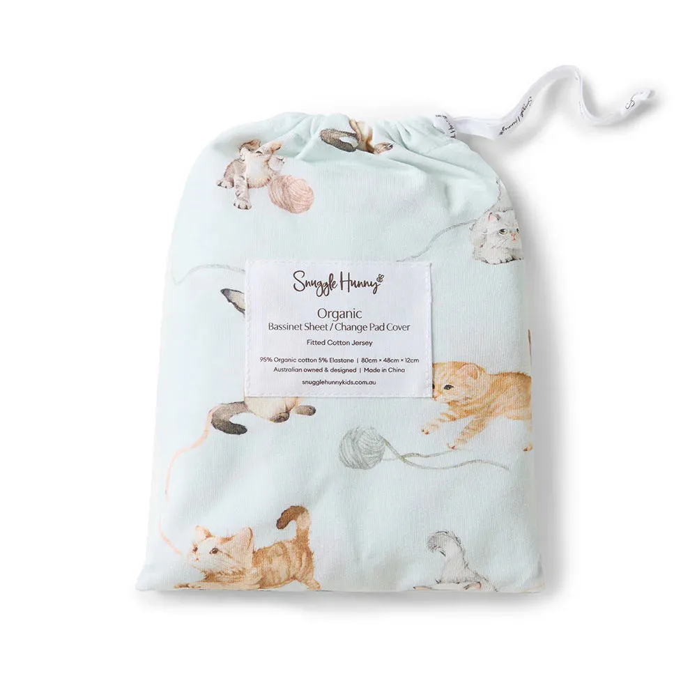 Bassinet Sheet / Change Pad Cover - Kittens