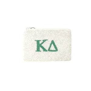 Beaded Coin Purse - KD White