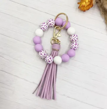 Beads and Tassel Keychain