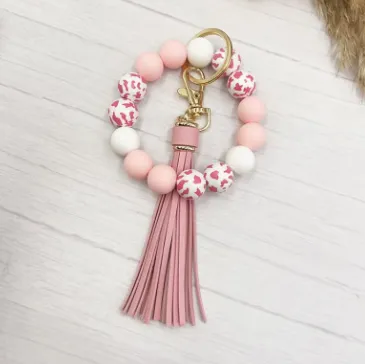 Beads and Tassel Keychain