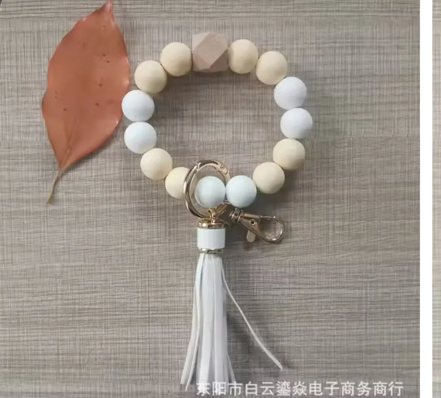 Beads and Tassel Keychain