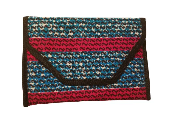 Bella Africa Clutch - Blue and Pink Made in Ghana