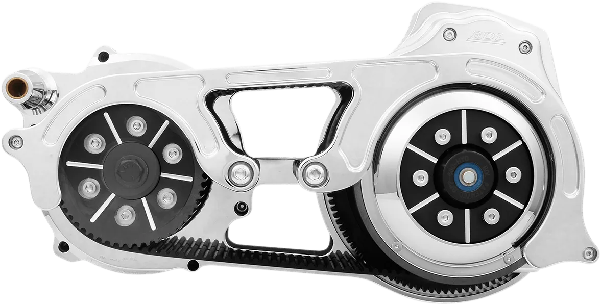Belt Drives Ltd EVO-16BH-2C 2in. Open Belt Drive Kit with 1-Piece Motor Plate - Chrome