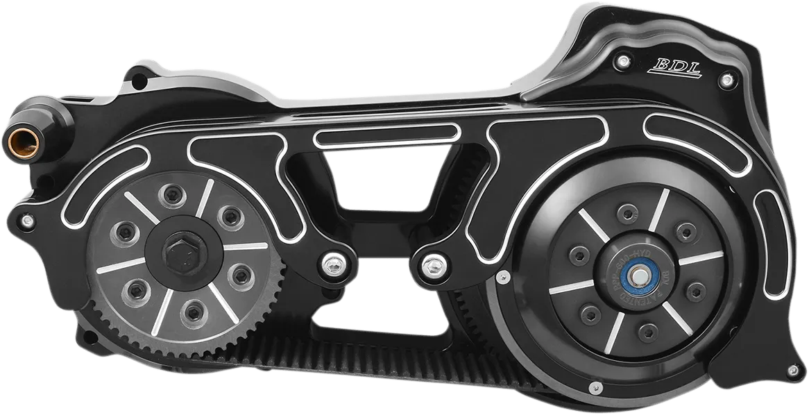 Belt Drives Ltd EVO-16BH-2C 2in. Open Belt Drive Kit with 1-Piece Motor Plate - Chrome