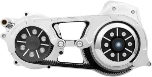 Belt Drives Ltd EVO-16BH-2C 2in. Open Belt Drive Kit with 1-Piece Motor Plate - Chrome