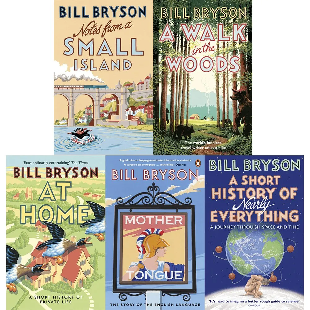 Bill bryson books set series 3:5 books collection pack