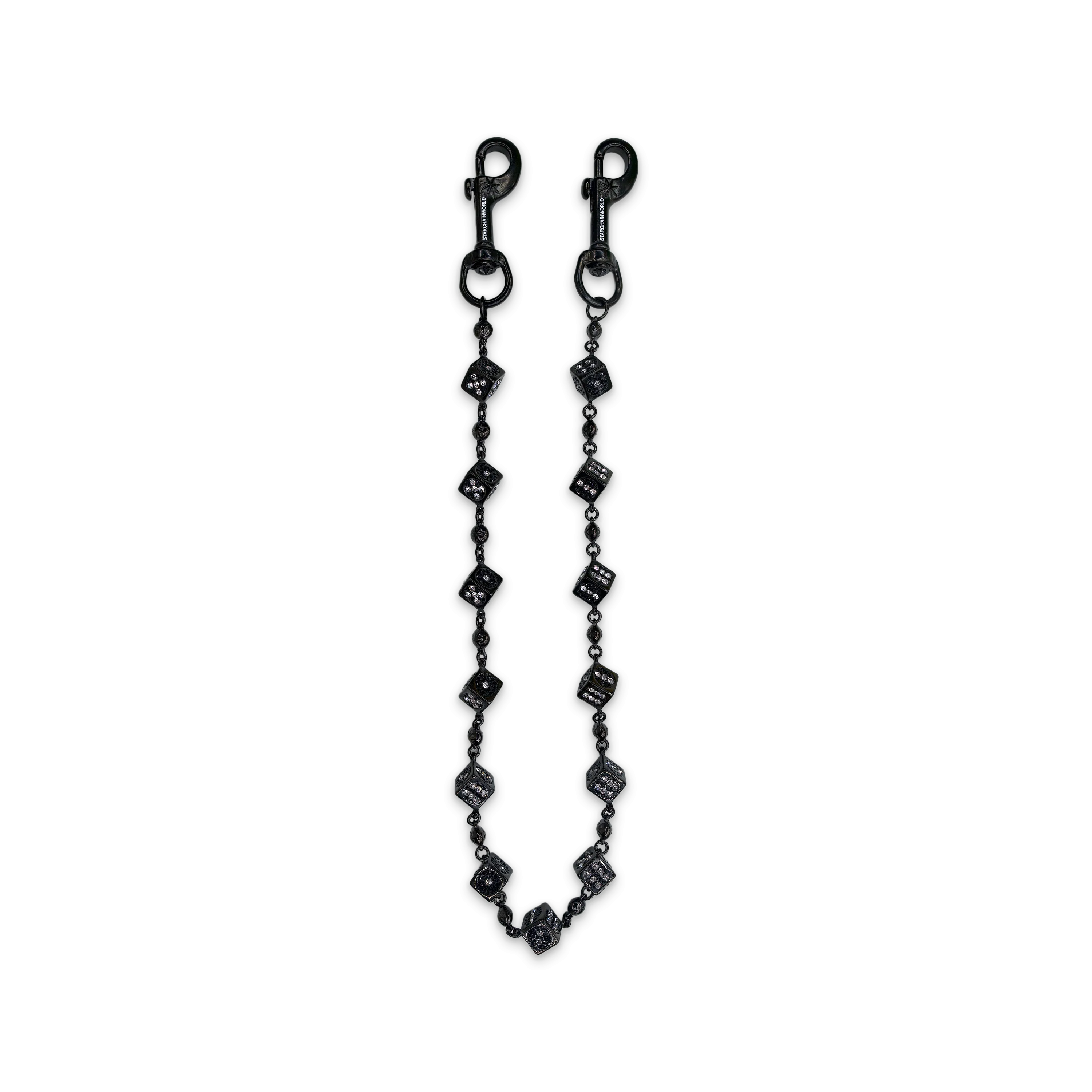 Black Dice Wallet Chain