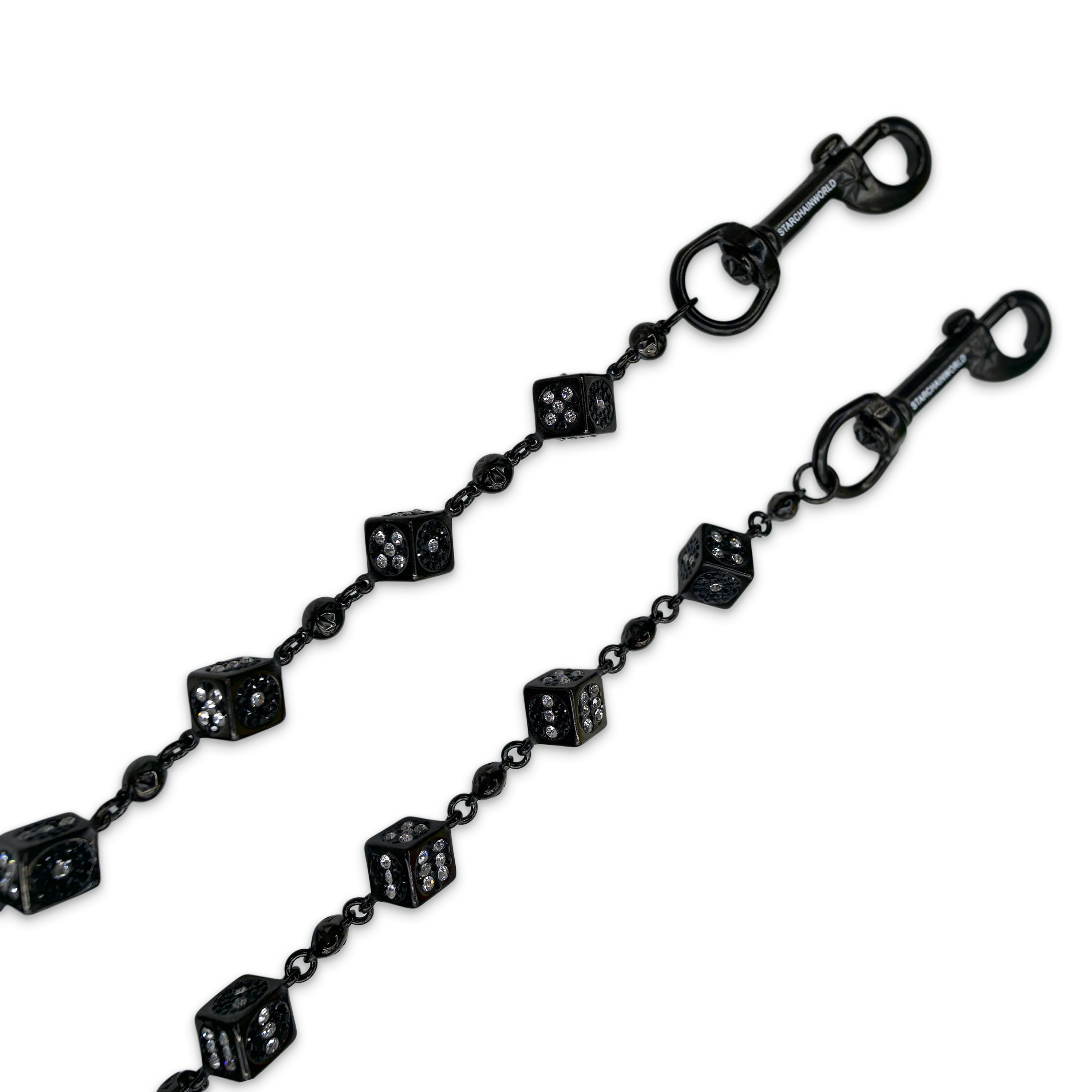 Black Dice Wallet Chain