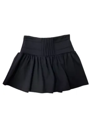 Black Stretch Ruffle Skirt..