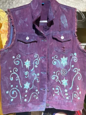 Blue Baroque Jean Vest - L