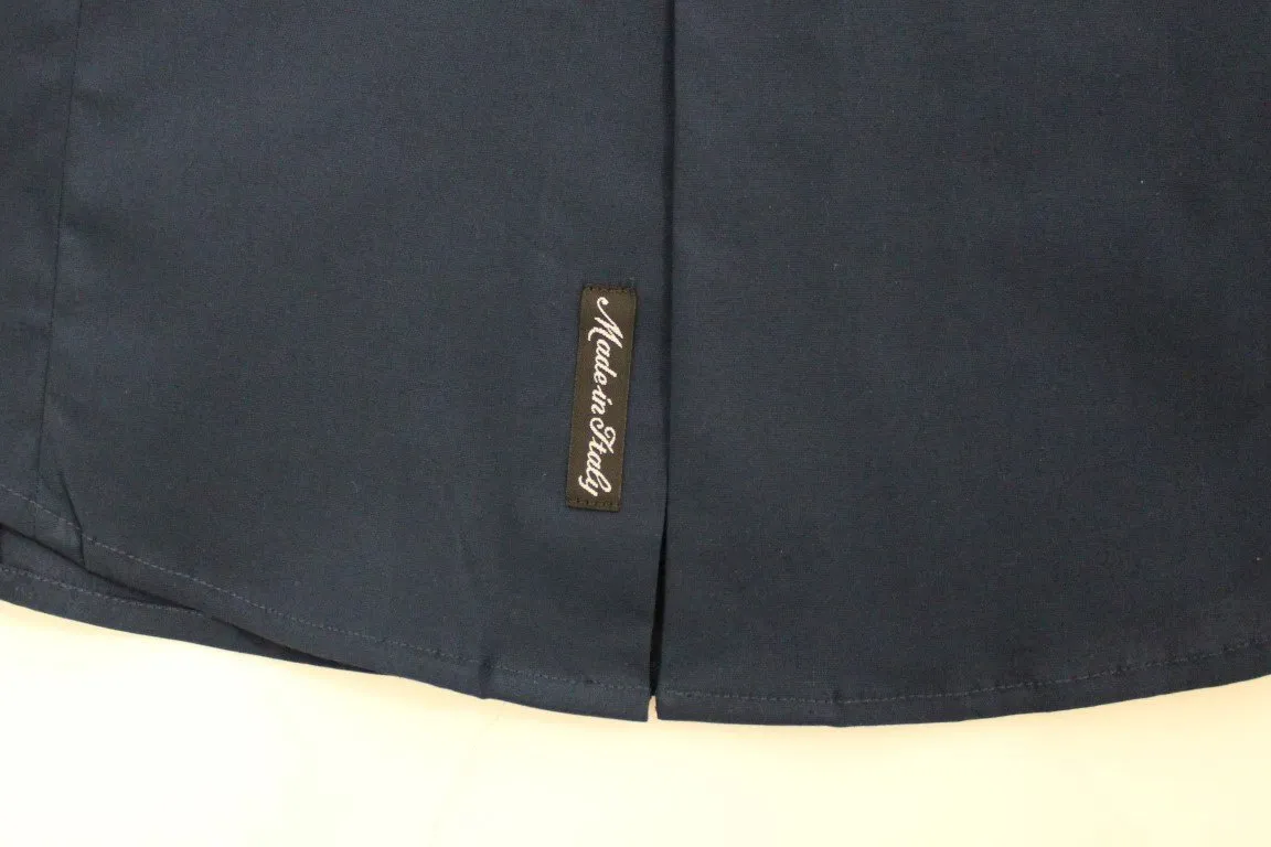 Blue stretch cotton shirt