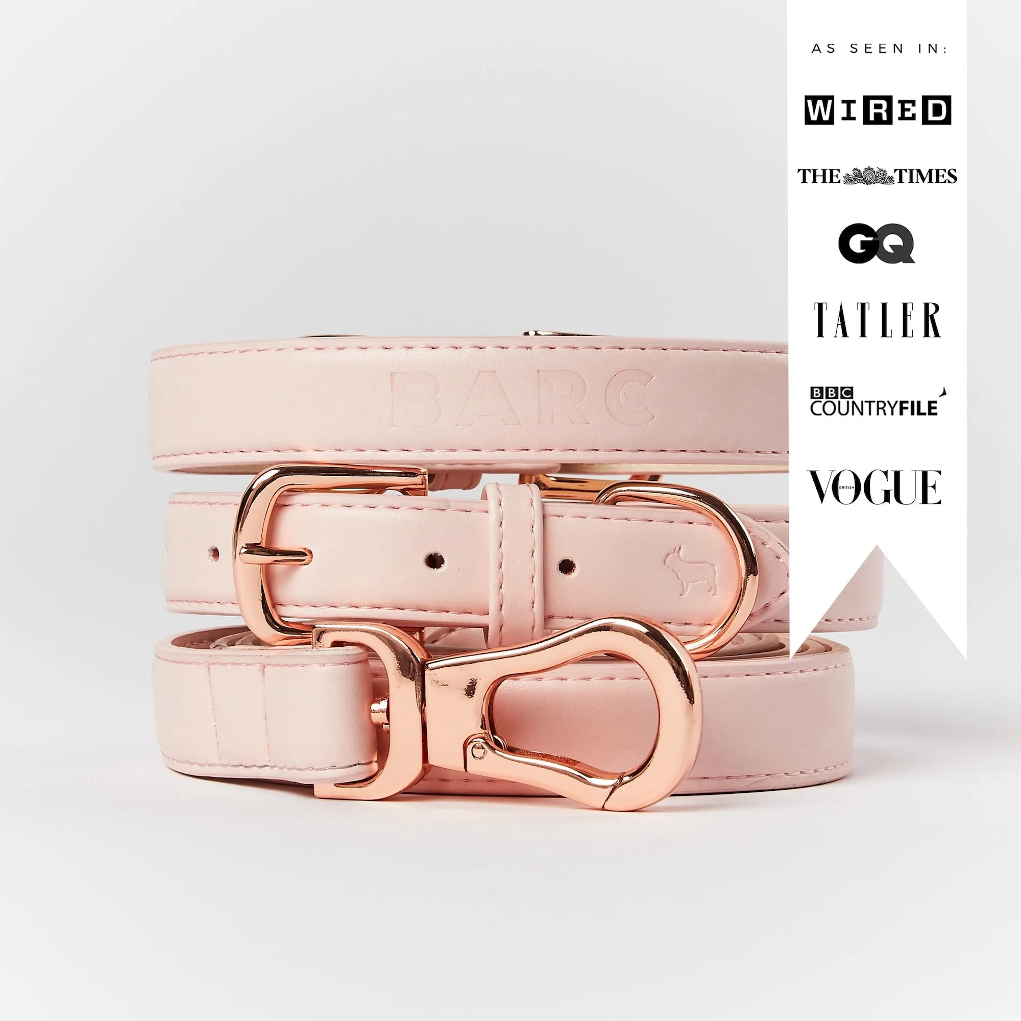 Blush Pink Dog Collar & Lead Set