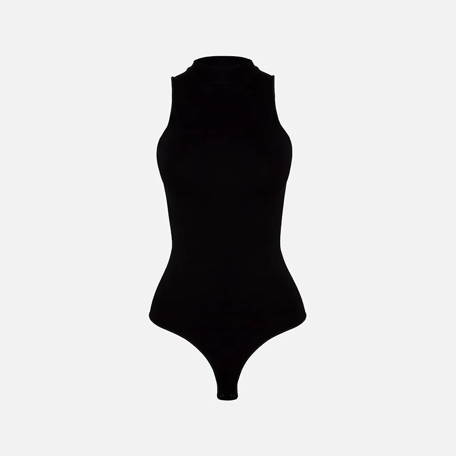 Bodysuit cuello alto sin mangas Stretch