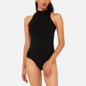 Bodysuit cuello alto sin mangas Stretch