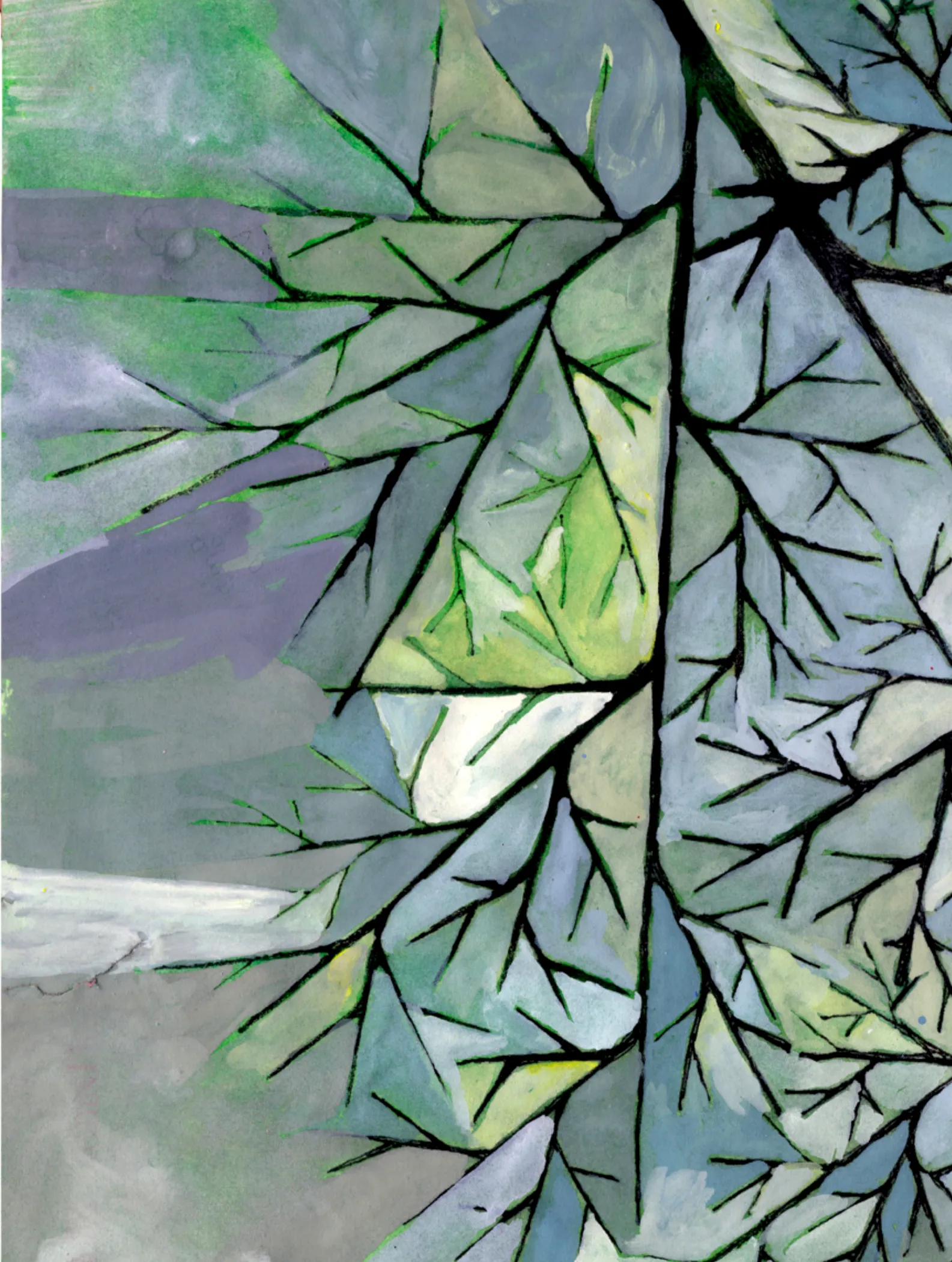 Bog   Original Painting by Nancy Tobin - Small Landscape Artwork