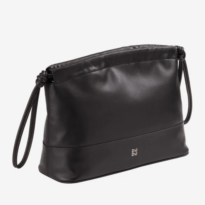 Borsa a Busta da Donna in Pelle con Coulisse Colorful Praga Nero