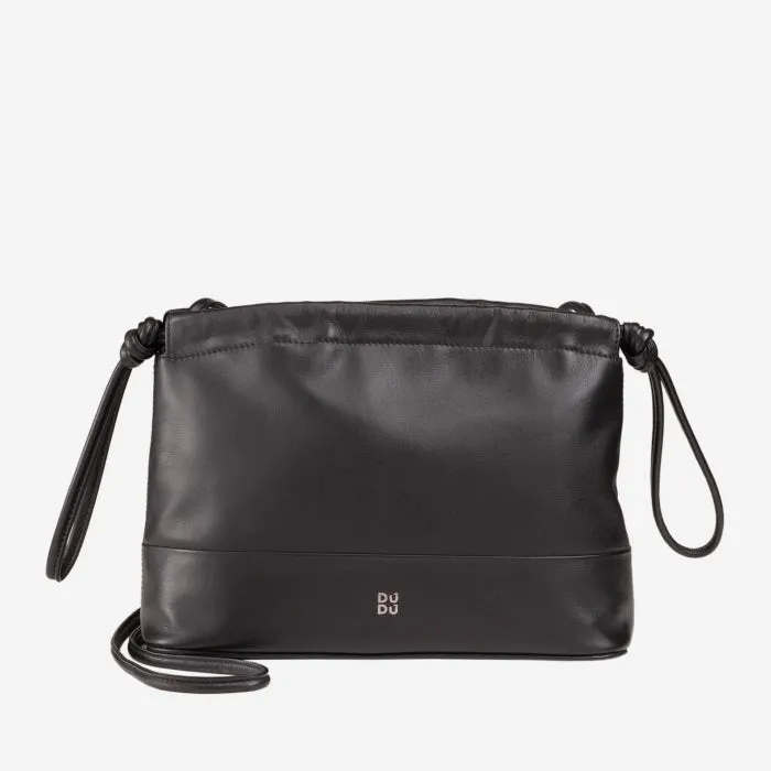 Borsa a Busta da Donna in Pelle con Coulisse Colorful Praga Nero