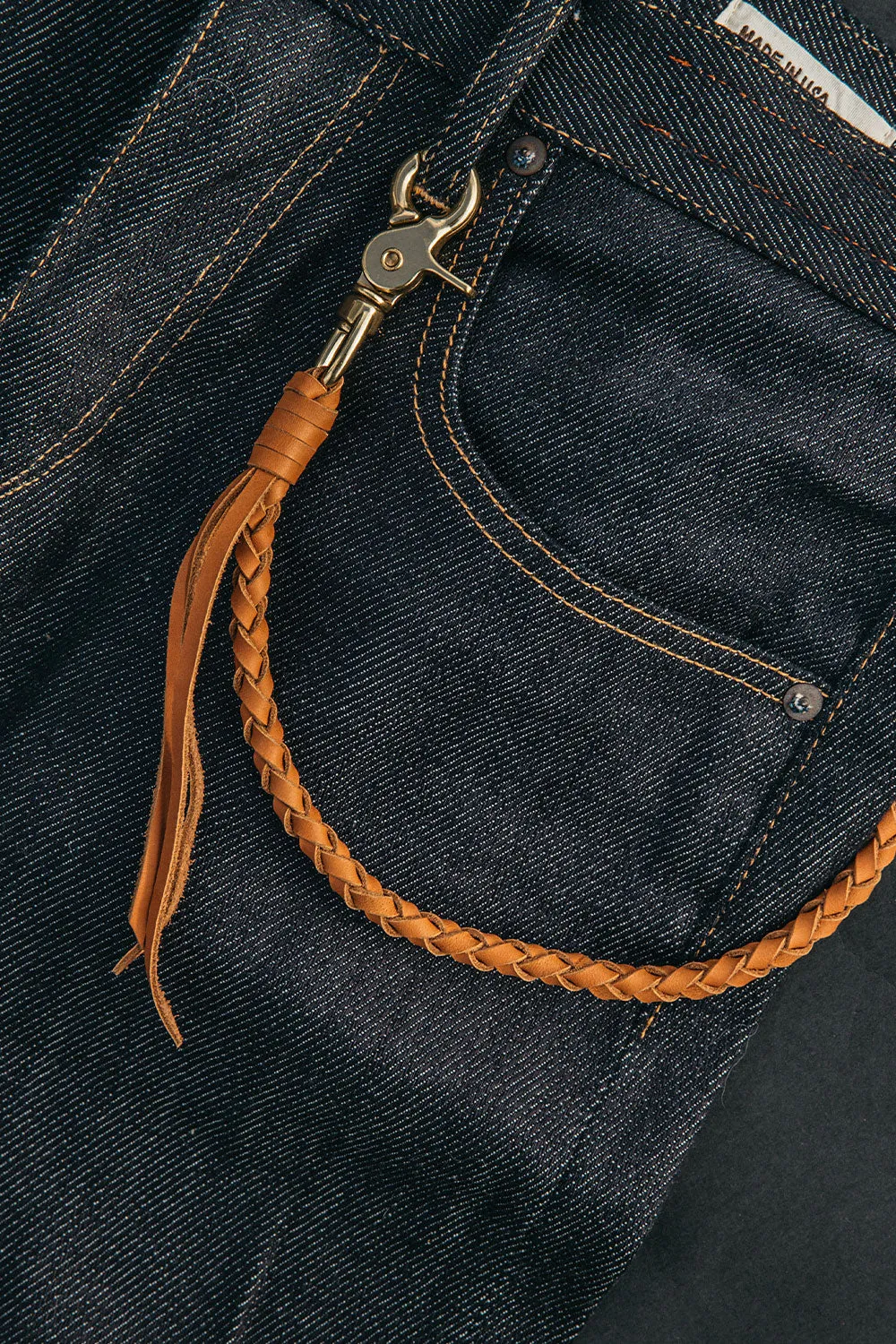 Braided Tether - Saddle Tan
