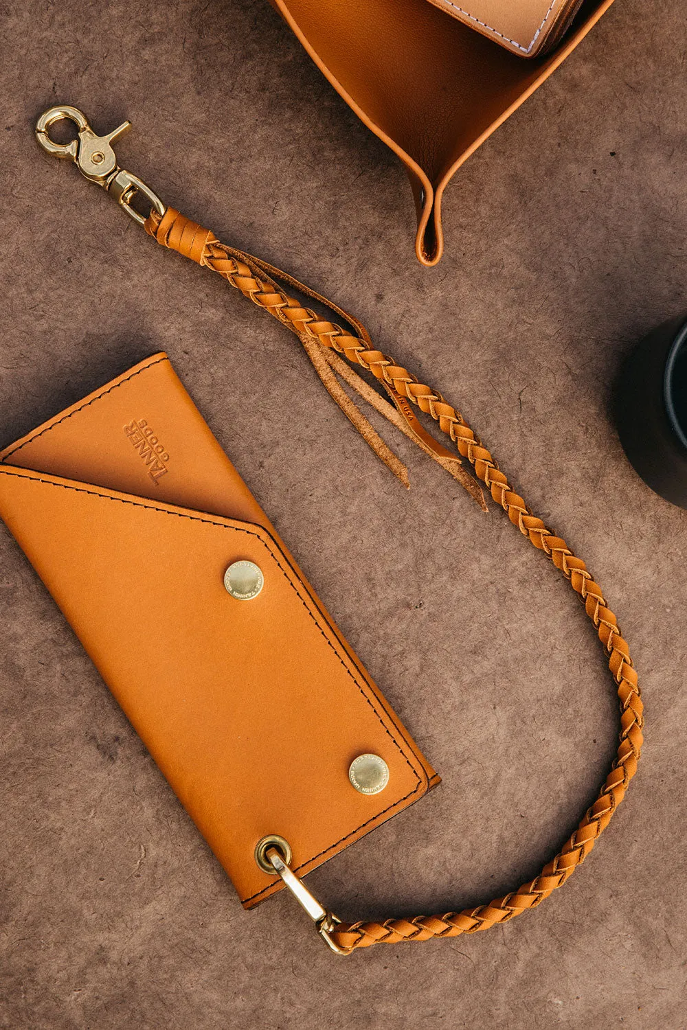 Braided Tether - Saddle Tan
