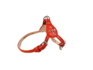 Brie Leather Step In Harness with Crystals on Side Tabs
