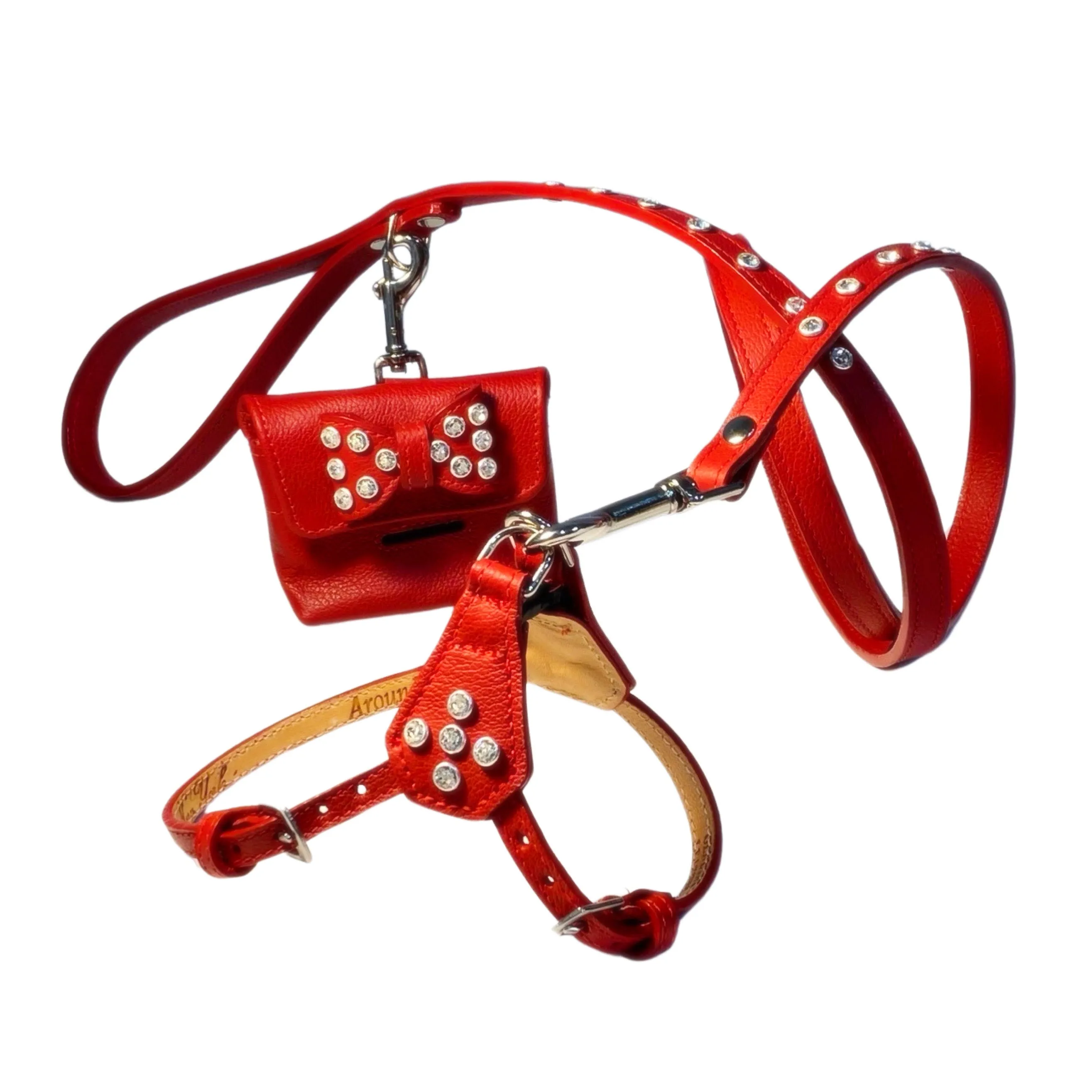 Brie Leather Step In Harness with Crystals on Side Tabs