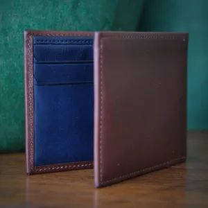 Brown & Navy Slim Wallet