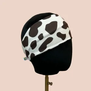 Brown Cow Print Stretch Headband