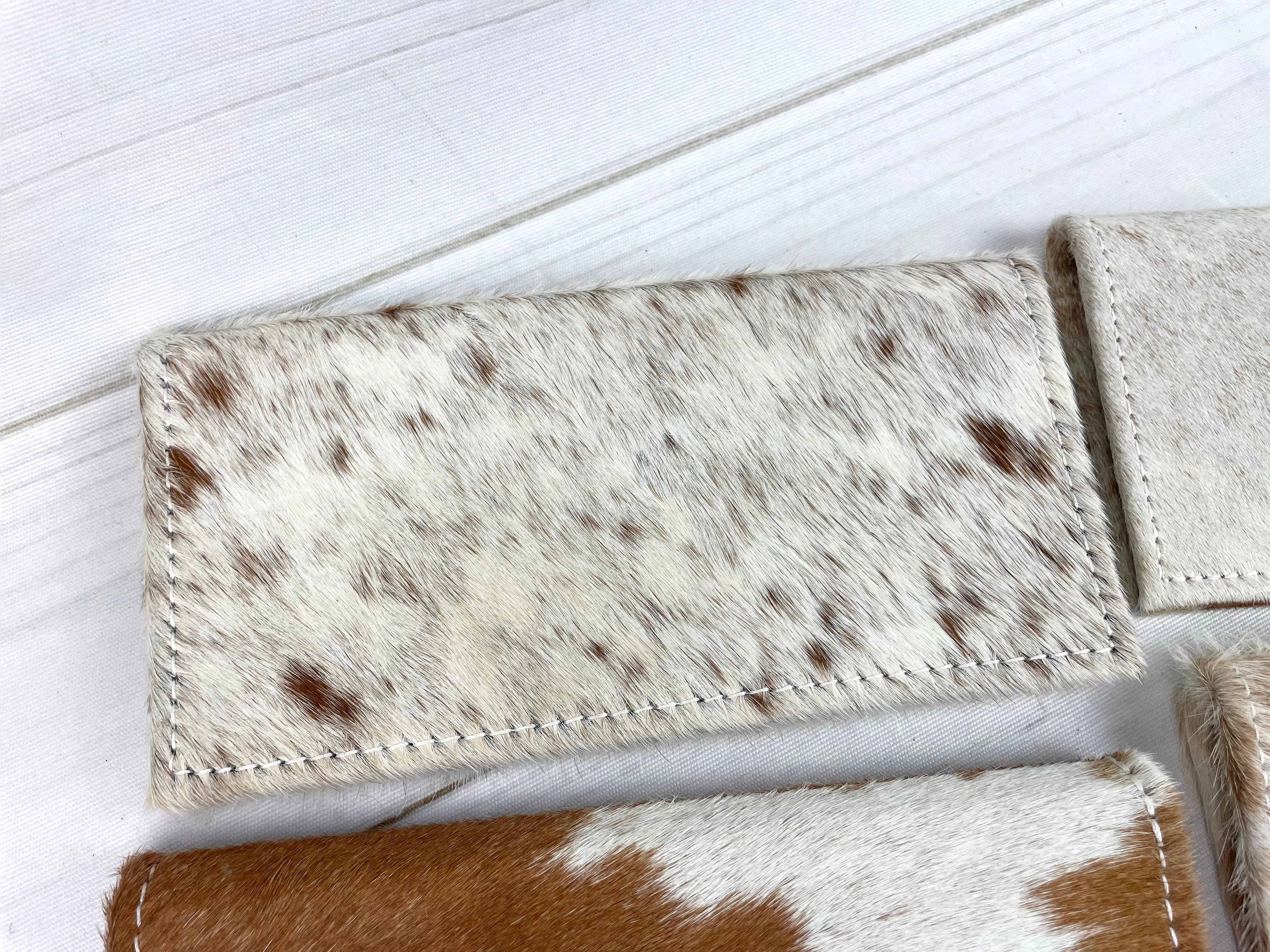 Brown Hide Snap Closure Wallet