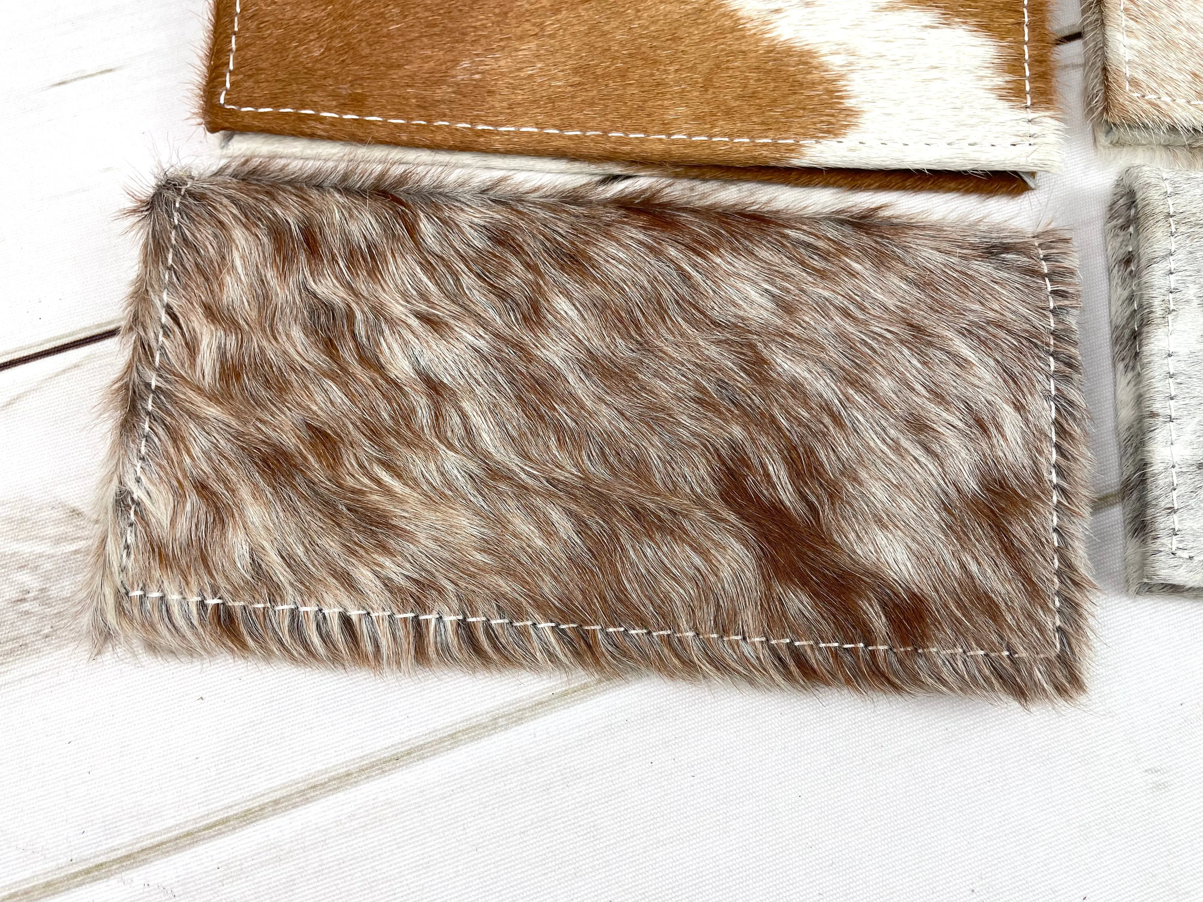 Brown Hide Snap Closure Wallet