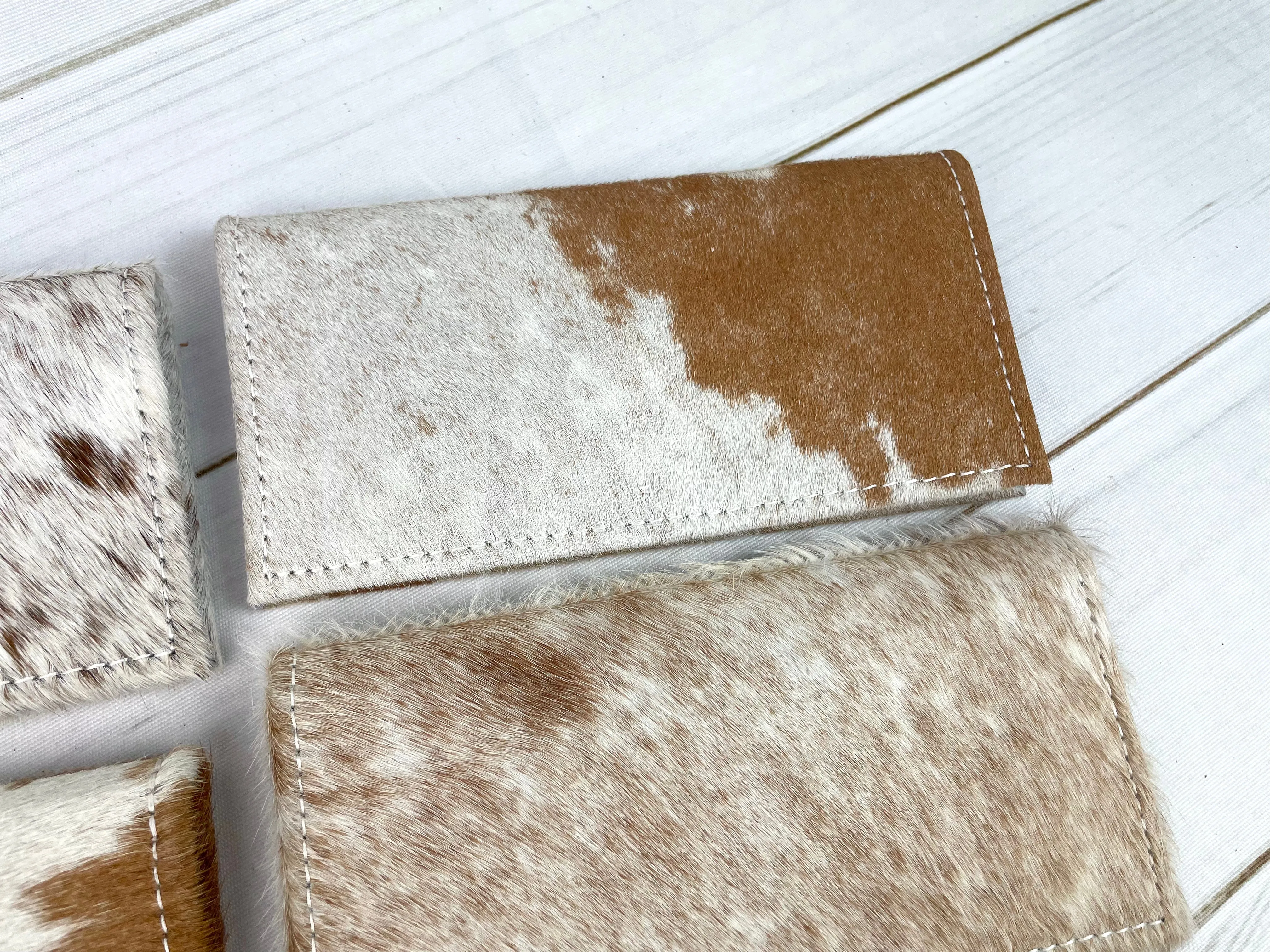 Brown Hide Snap Closure Wallet