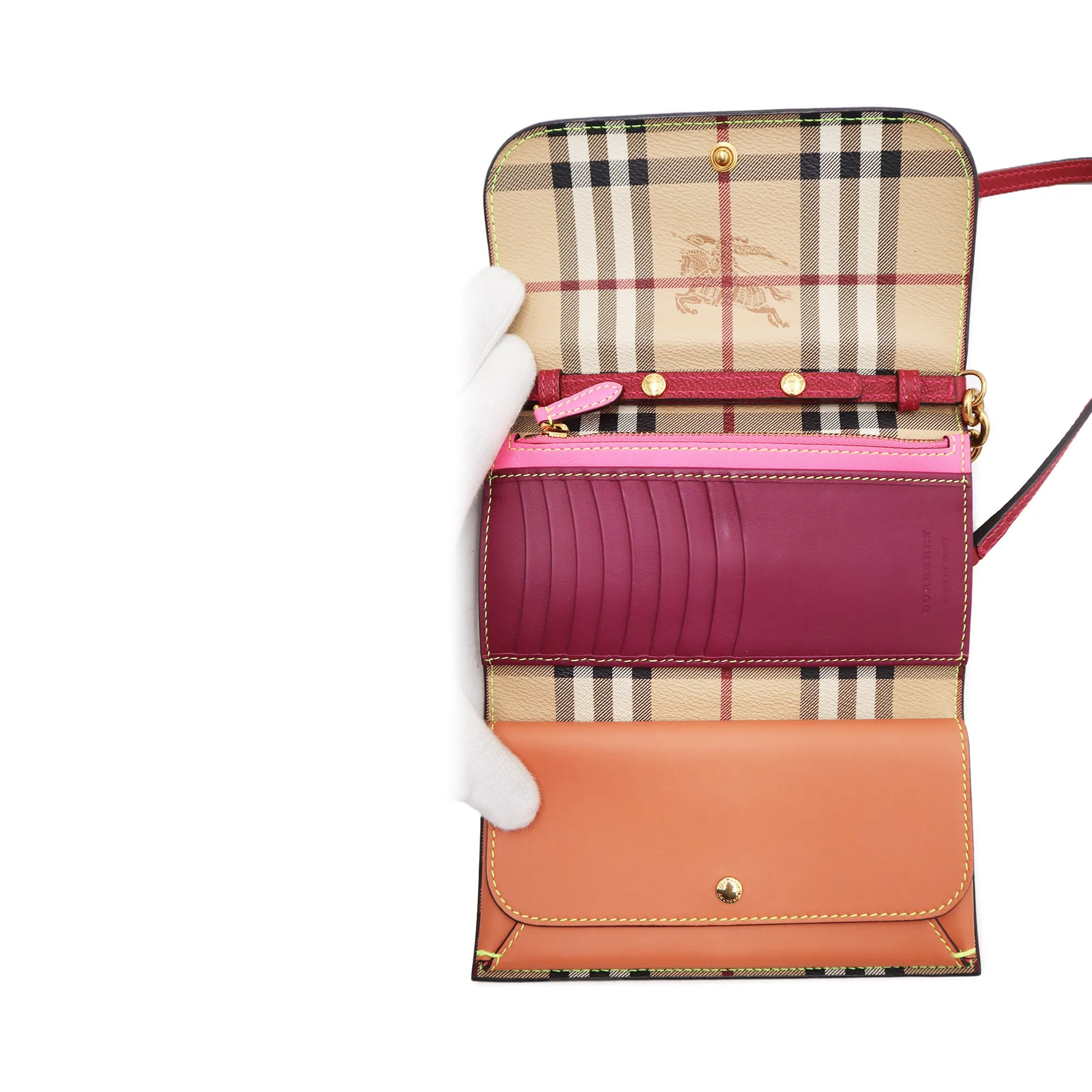 Burberry Calfskin Henley Wallet on Chain