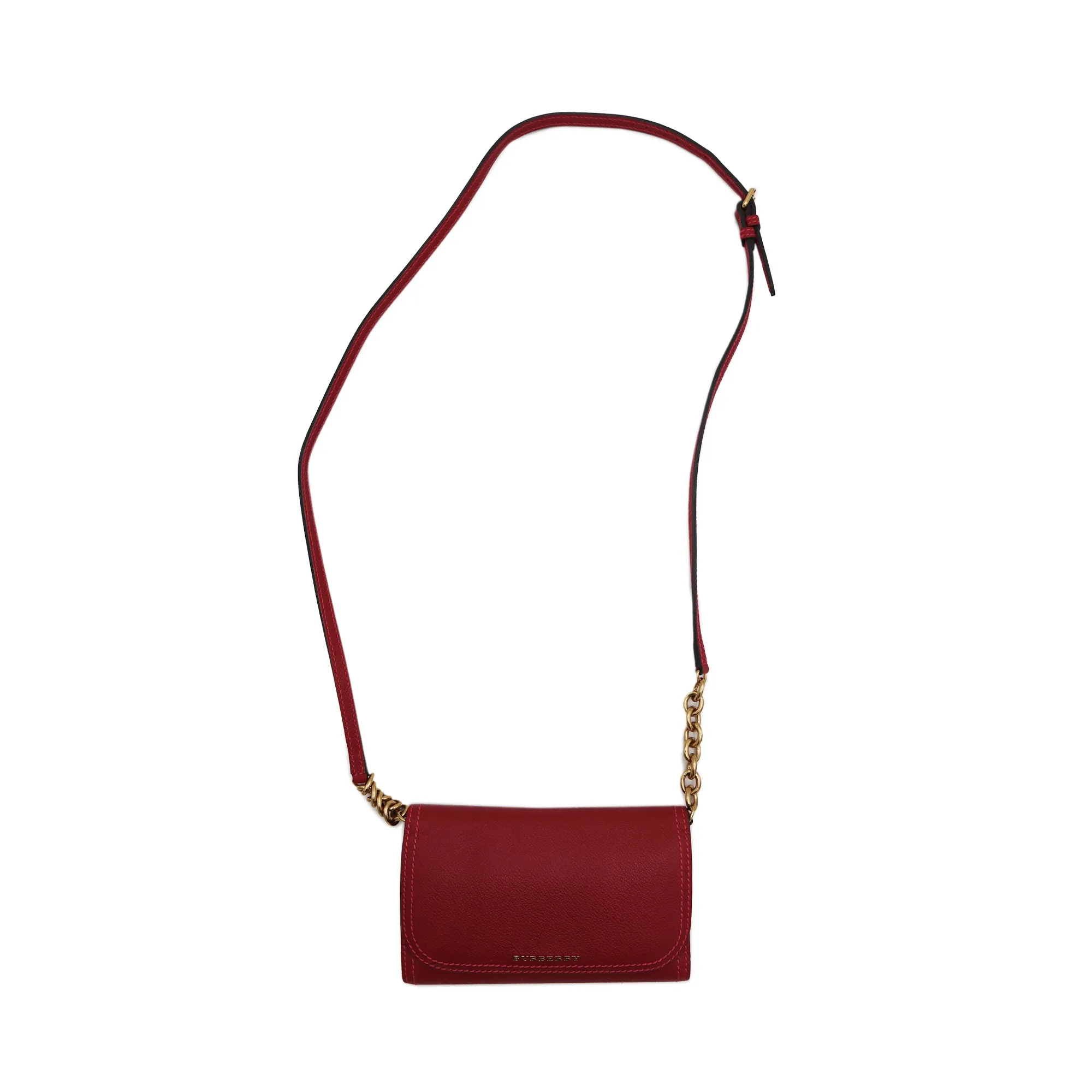 Burberry Calfskin Henley Wallet on Chain