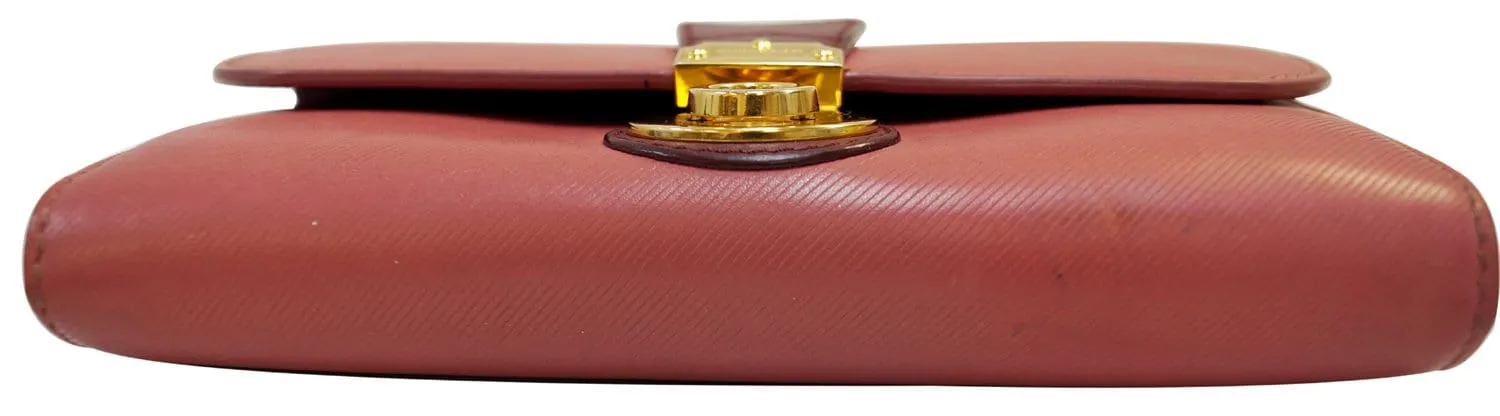BURBERRY Trench Leather Continental Wallet Blossom Pink