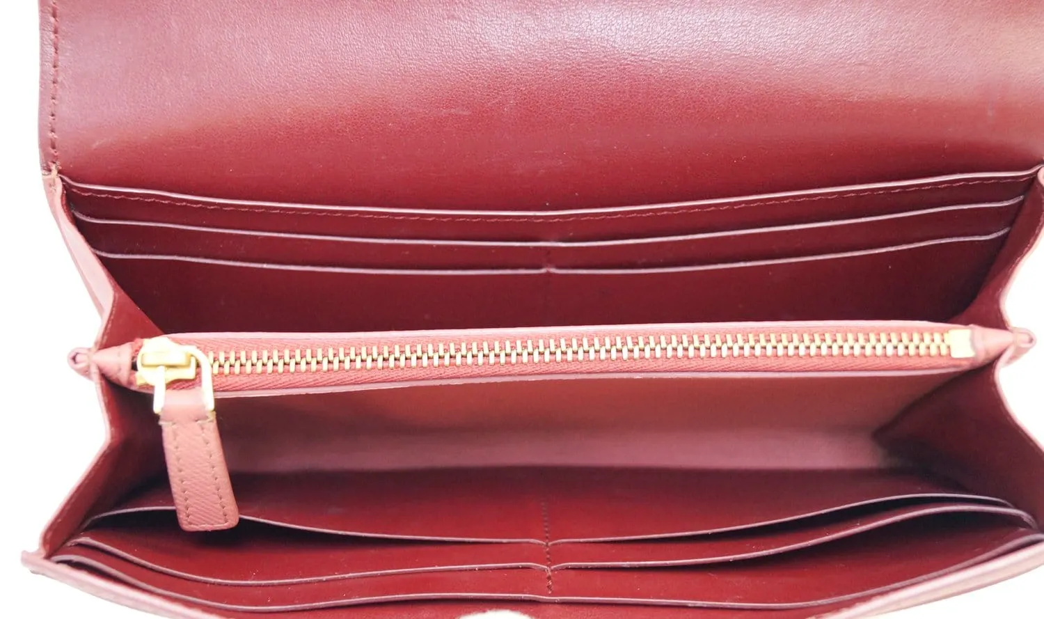 BURBERRY Trench Leather Continental Wallet Blossom Pink