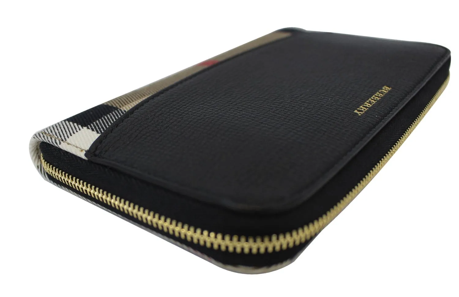 BURBERRY Wallet - Burberry Black Leather Haymarket Continental
