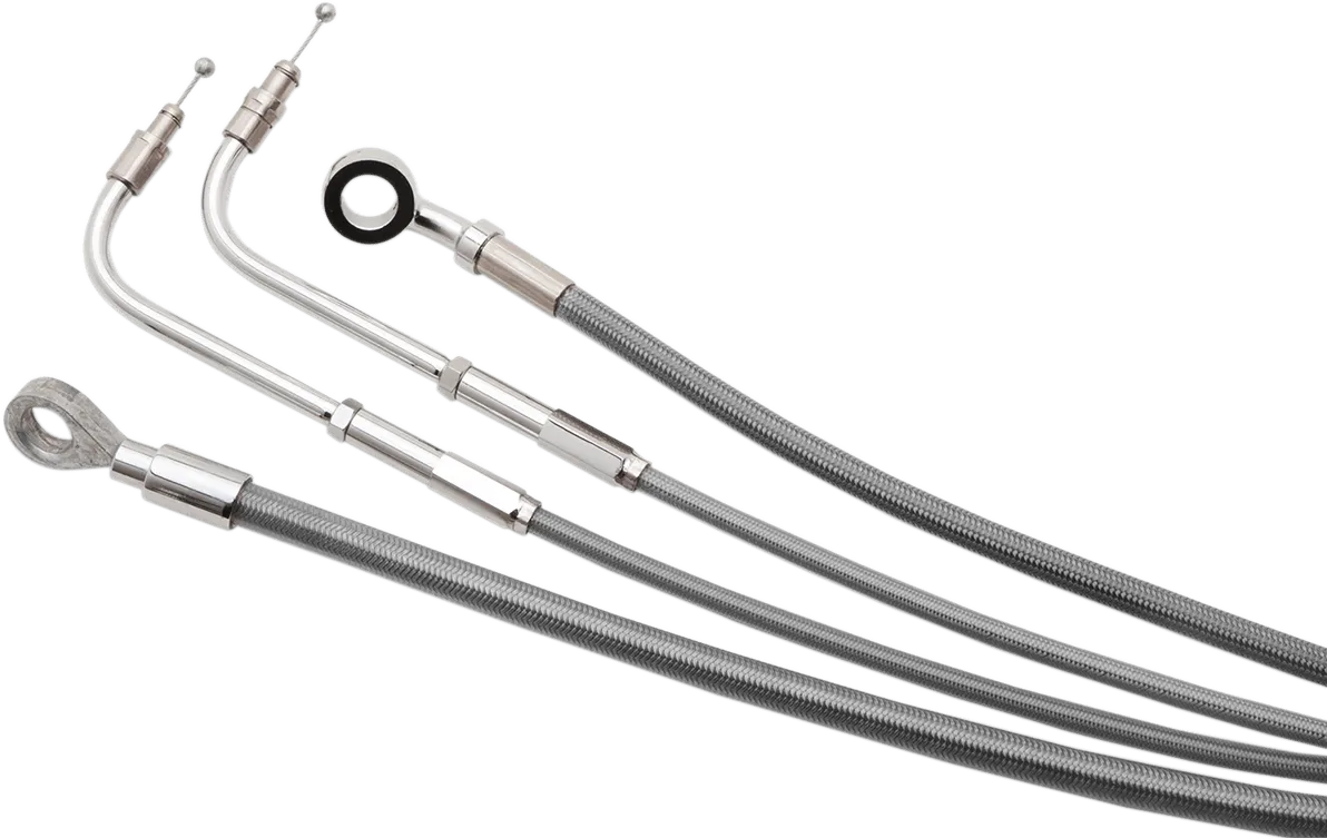 Burly Brand B30-1153 Handlebar Cable/Line Install Kit - Stainless Steel