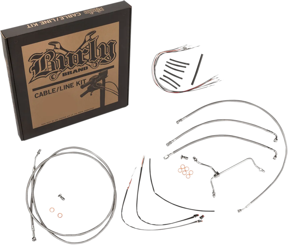 Burly Brand B30-1153 Handlebar Cable/Line Install Kit - Stainless Steel