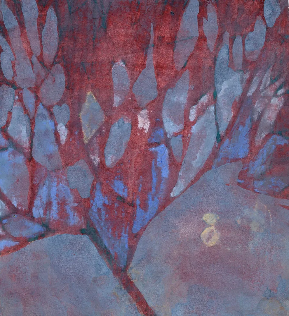 Burnt — Study  Original Watercolor Painting by Nancy Tobin - Abstract Artwork