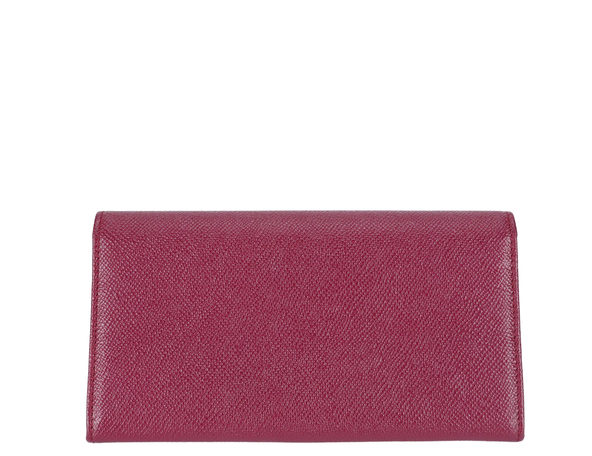 BVLGARI BVLGARI LOGO CLIP LONG WALLET BURGUNDY COLOR WITH BOX