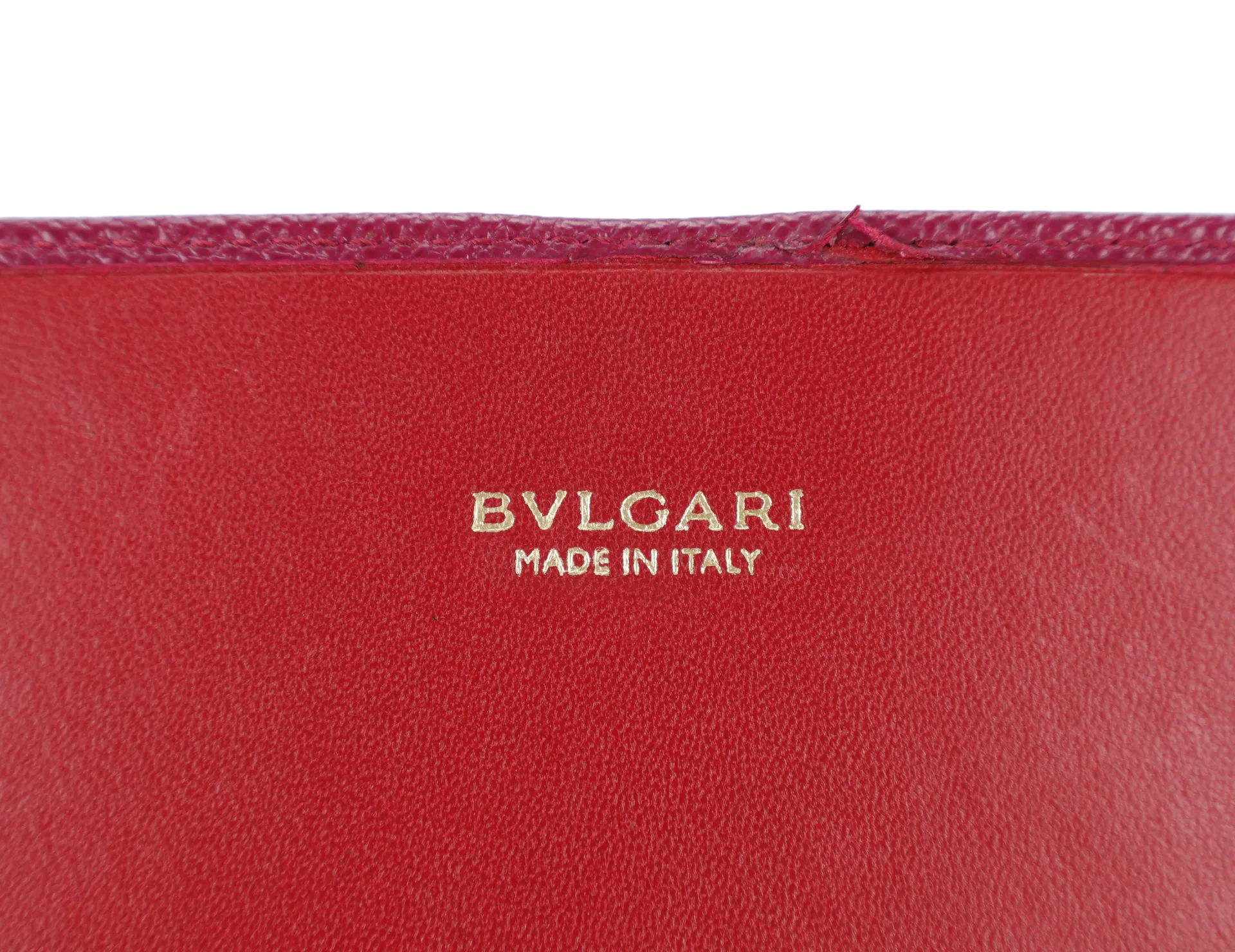 BVLGARI BVLGARI LOGO CLIP LONG WALLET BURGUNDY COLOR WITH BOX