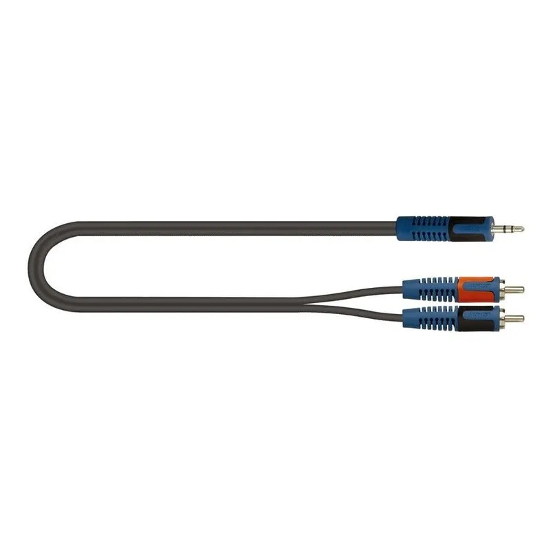 Cable De Minijack Stereo A 2 Rca Male Quiklok Rksa/150-1